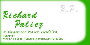 richard palicz business card